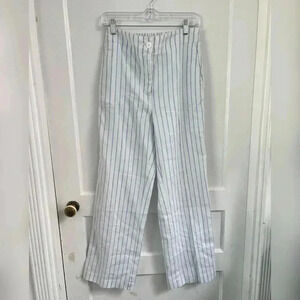 Faherty
Malibu Linen Pull On Pant in Striped White And Blue LIKE NEW Size S